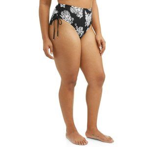 Time and Tru Women's Plus Black Printed Floral 2X